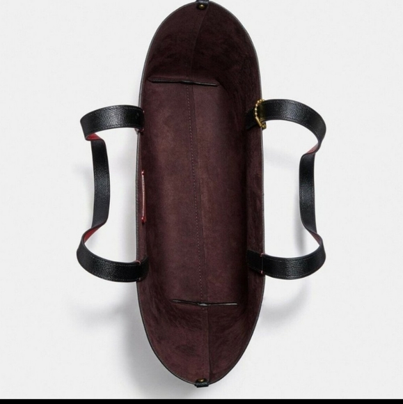 Coach Disney Mickey Mouse X Keith Haring Electric Red Leather Highline Tote - Picture 2 of 3